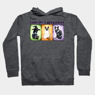 Every Day is Meowloween (Purple) Hoodie